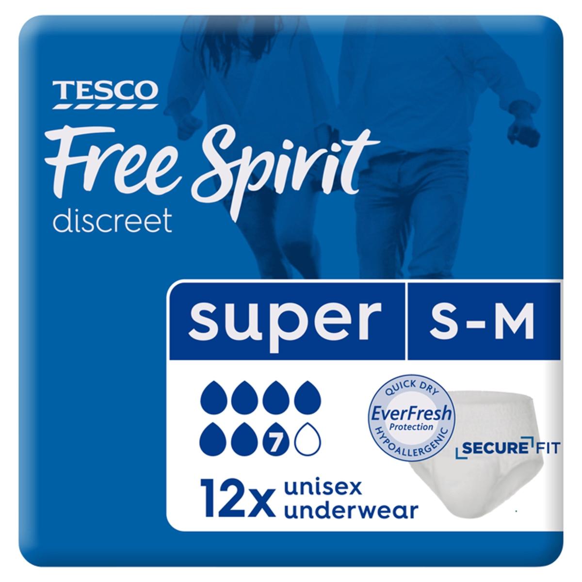 Free Spirit Super Underwear Small Medium x12