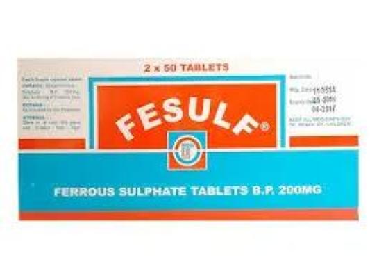 Ferrous Sulphate B.P. 200 mg x50 Tablets