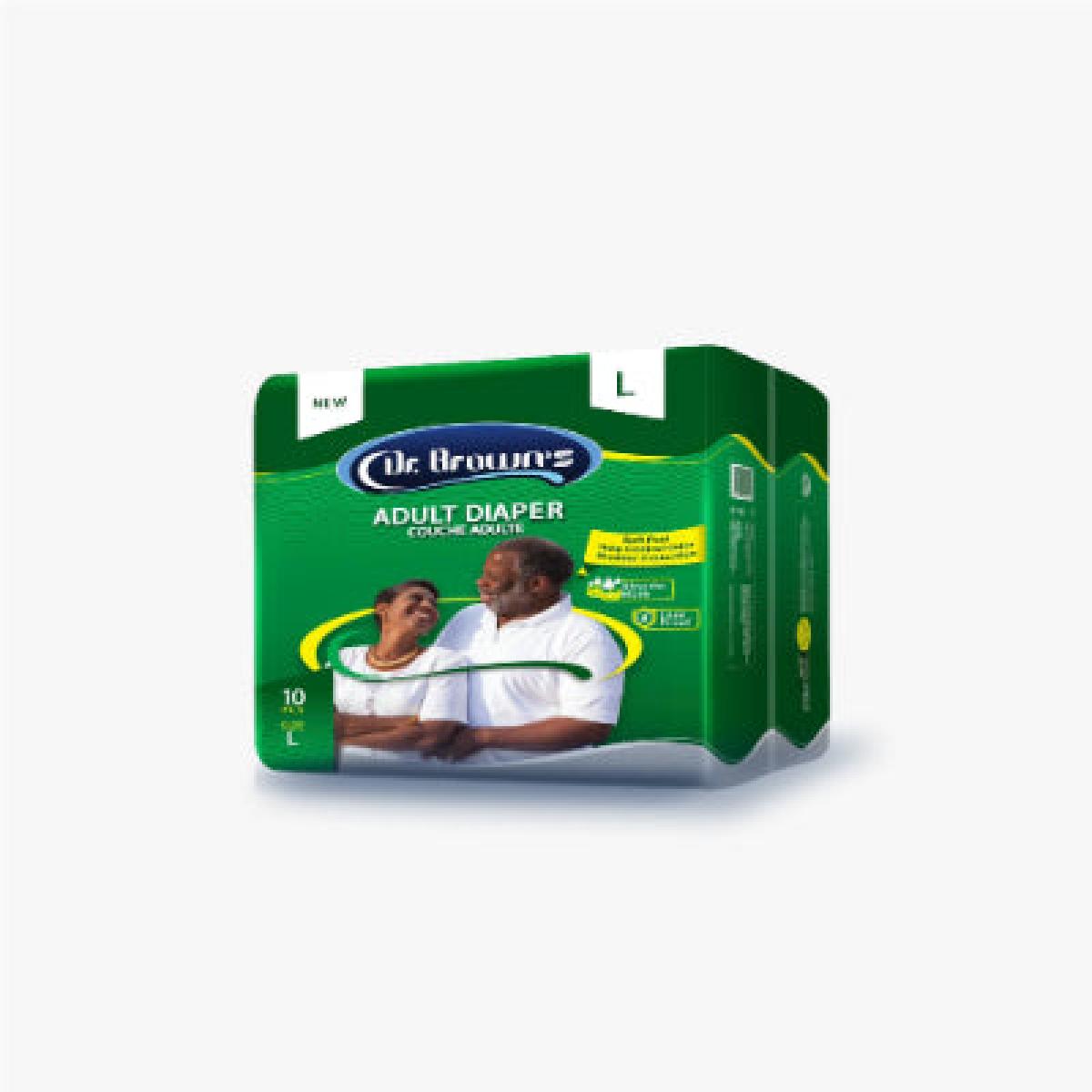 Unisex Adult Diaper Large 45-60 Inches x10