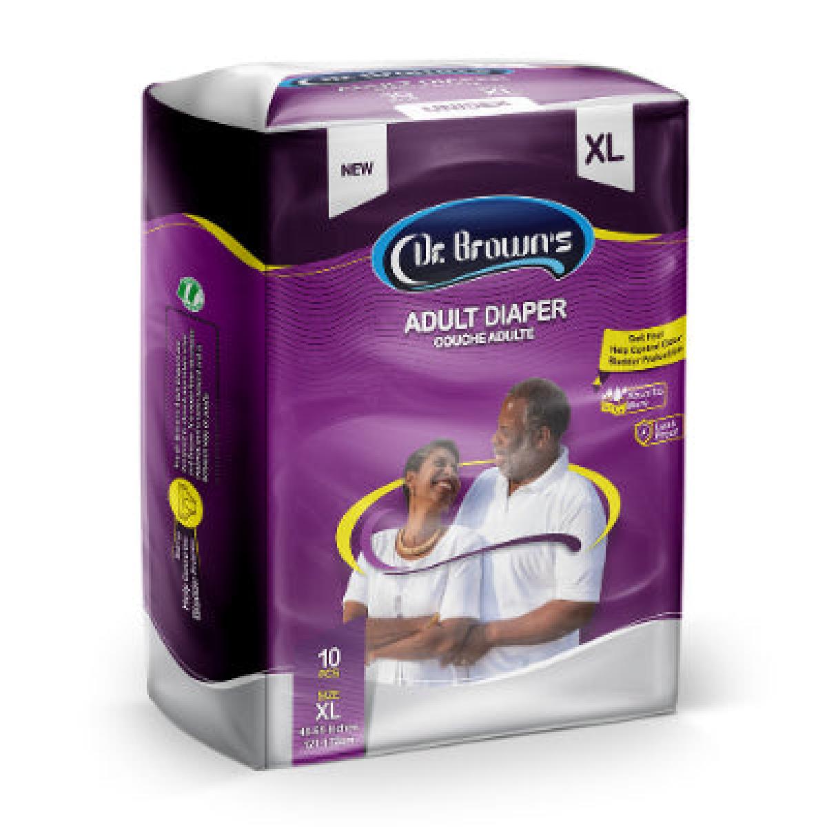 Unisex Adult Diaper Extra Large 48-68 Inches x10