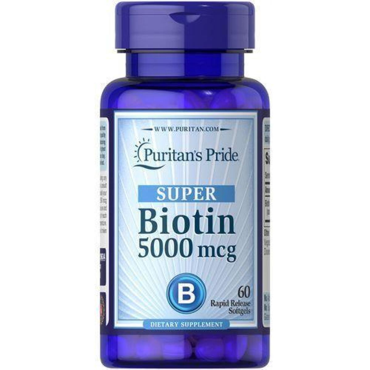 Biotin 5000 mg x60 Soft Gel Capsules