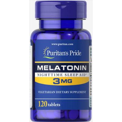 Puritan's Pride Melatonin Night Time Sleep Aid 3 mg