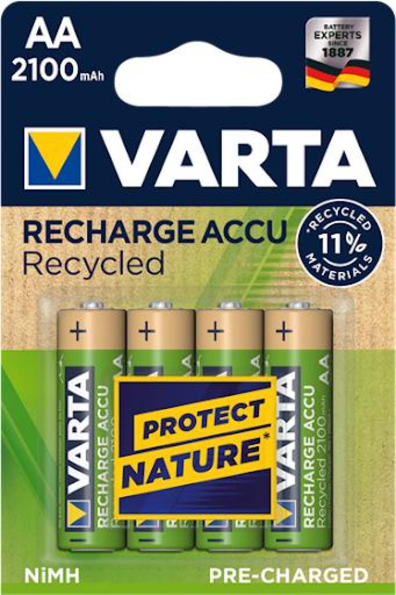Recharge ACCU Recycled NiMH Battery AA 2100 mAh x2