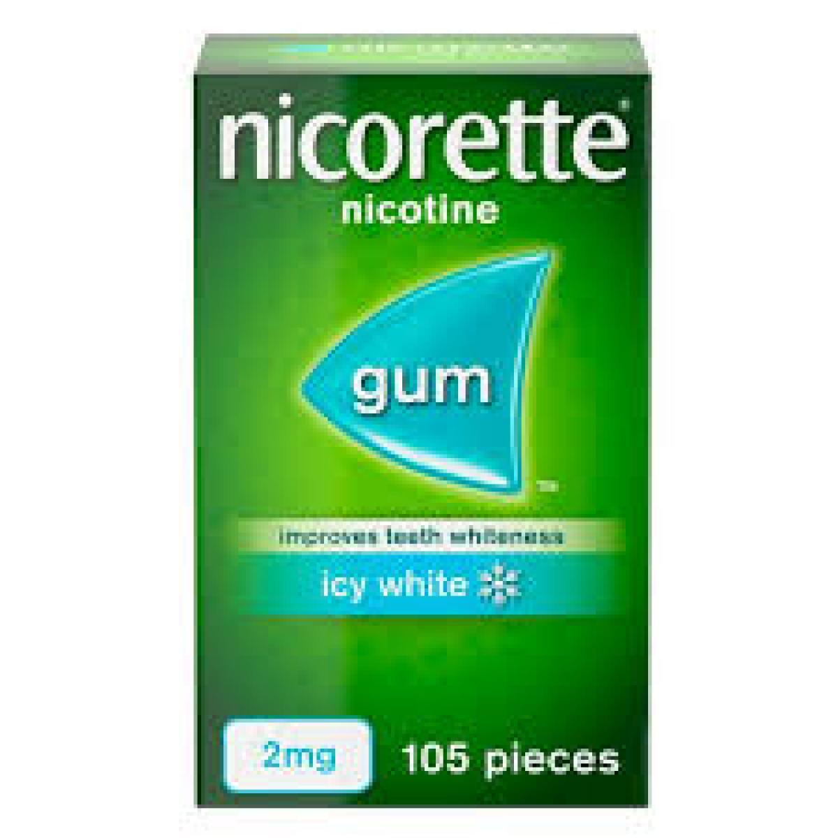 Nicotine Gum 4 mg Icy White x105