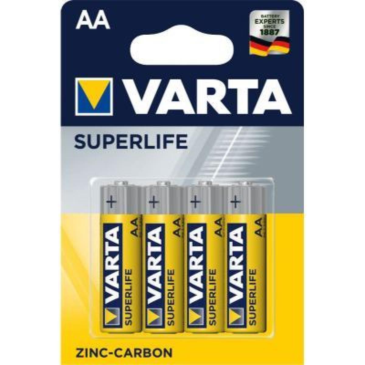 Superlife Zinc-Carbon AA Batteries R6 x4