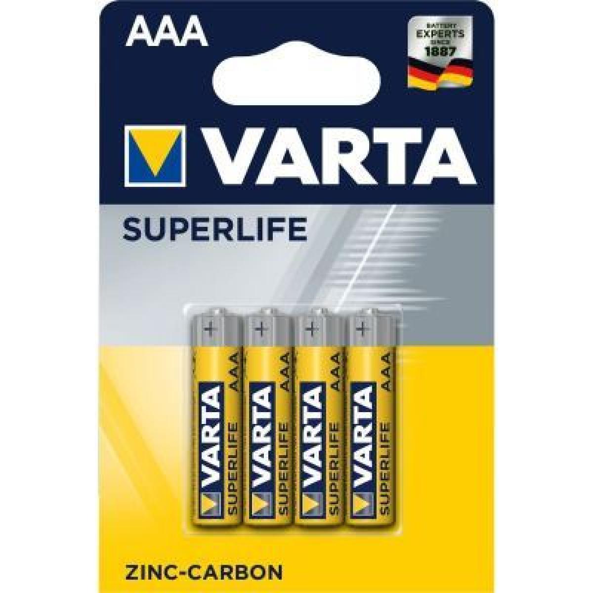 Superlife Zinc-Carbon AAA Batteries R03 x4