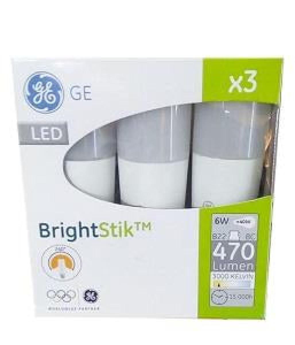 LED Bright Stik Pin Bulb B22 6W x3
