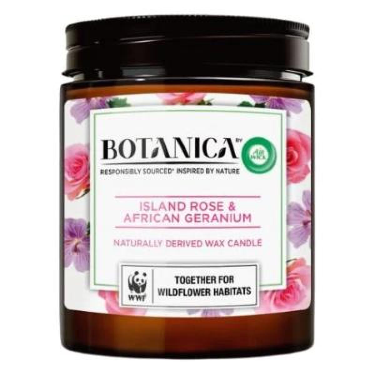 Wax Candle Botanica Island Rose & African Geranium
