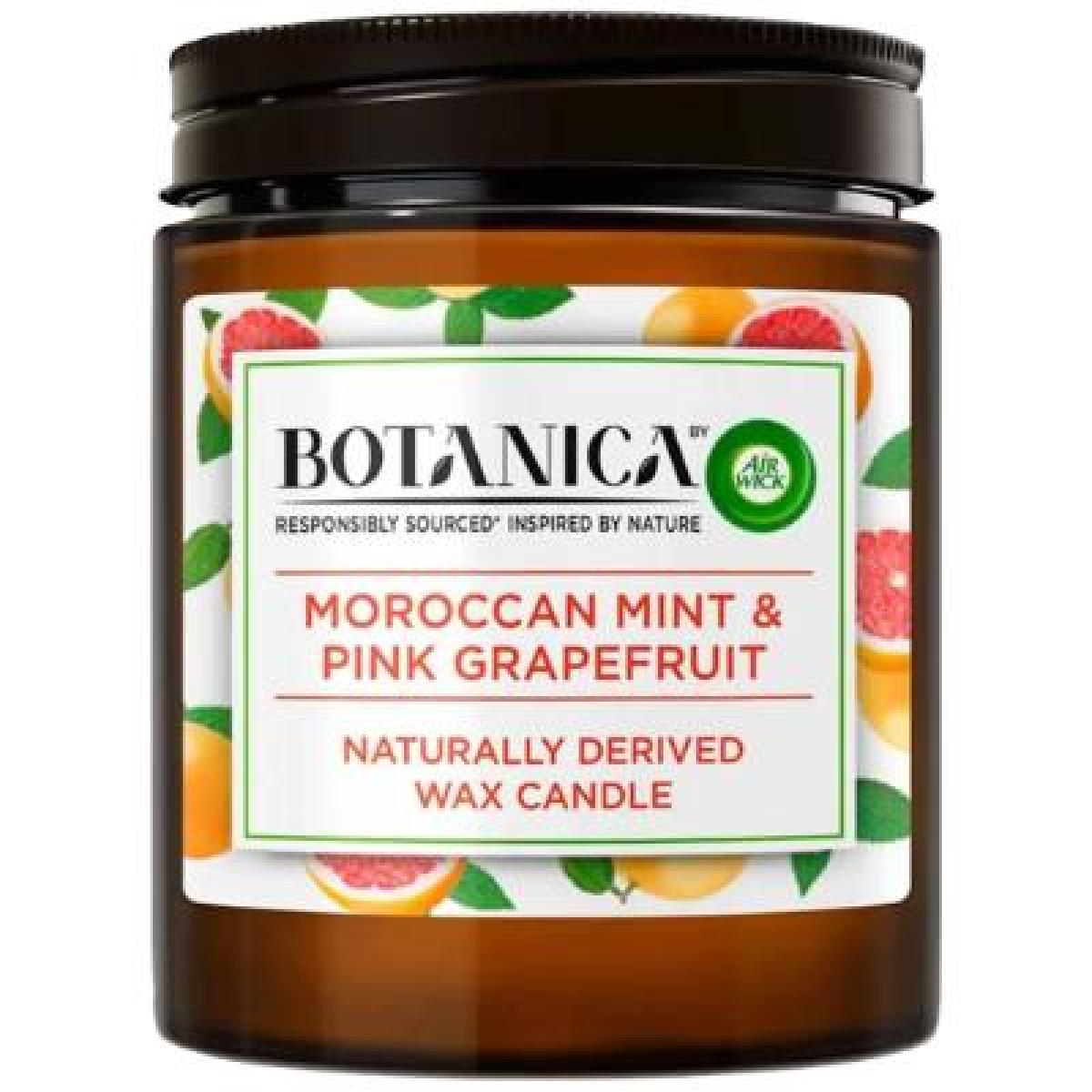 Wax Candle Botanica Moroccan Mint & Pink Grapefruit