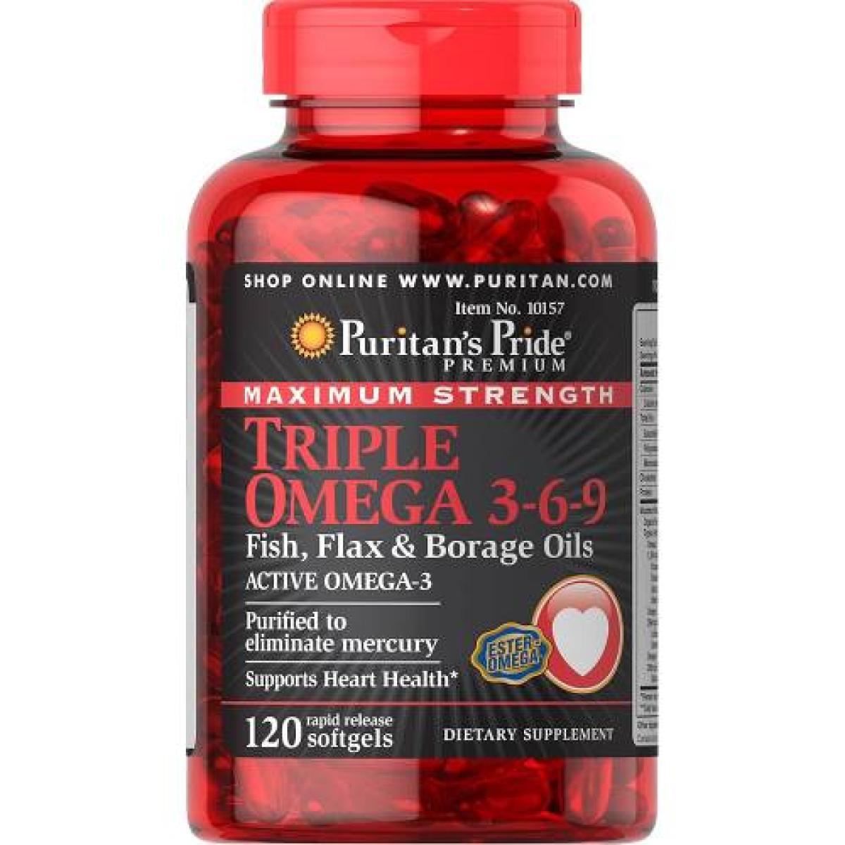 Maximum Strength Triple Omega 3-6-9 120 Soft Gels