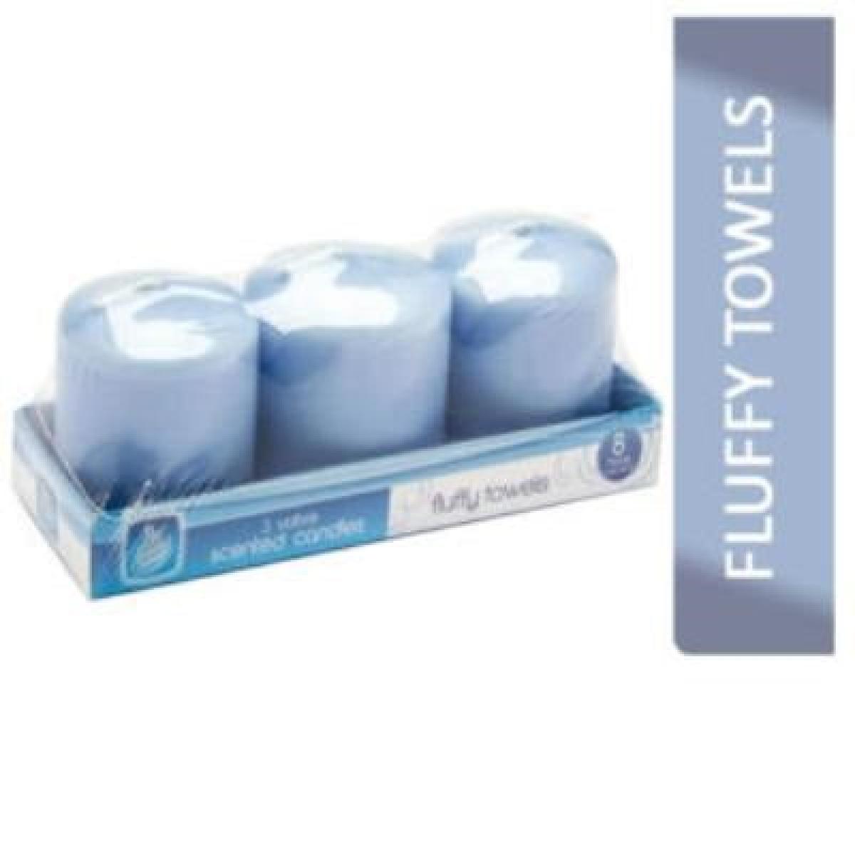 Scented Candles Fluffy Towels x3