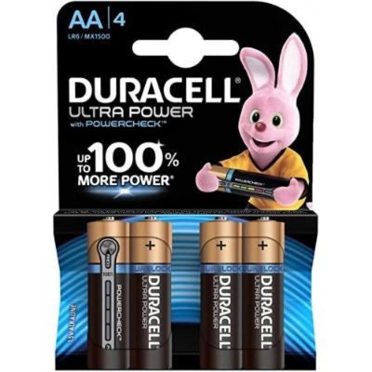 Ultra Power With Powercheck Batteries AA x4