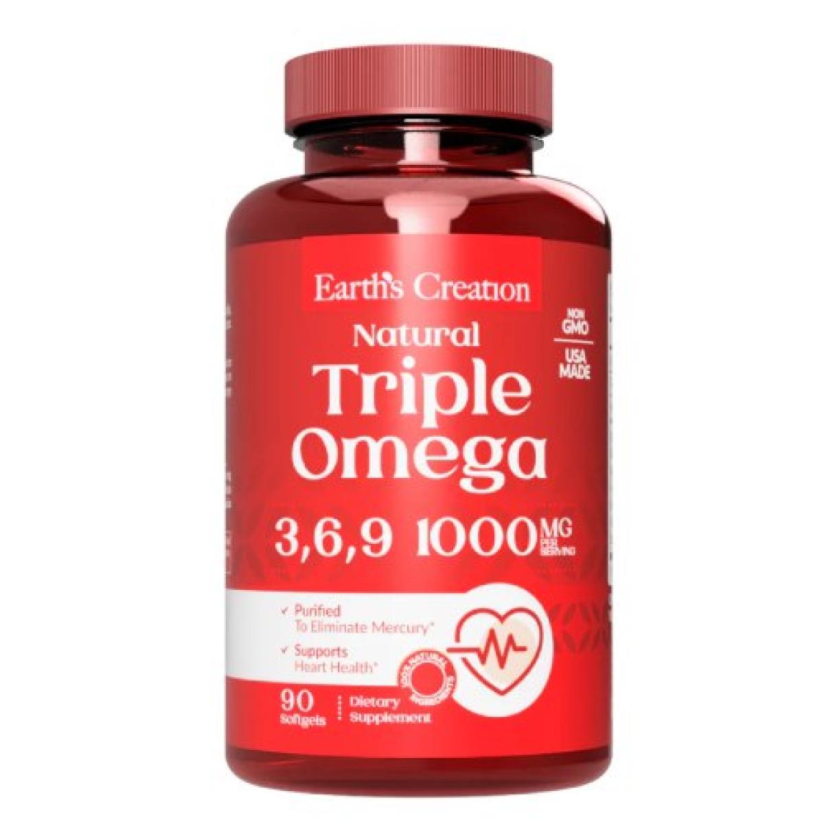 Natural Triple Omega 3, 6, 9 1000 mg 90 Soft Gels