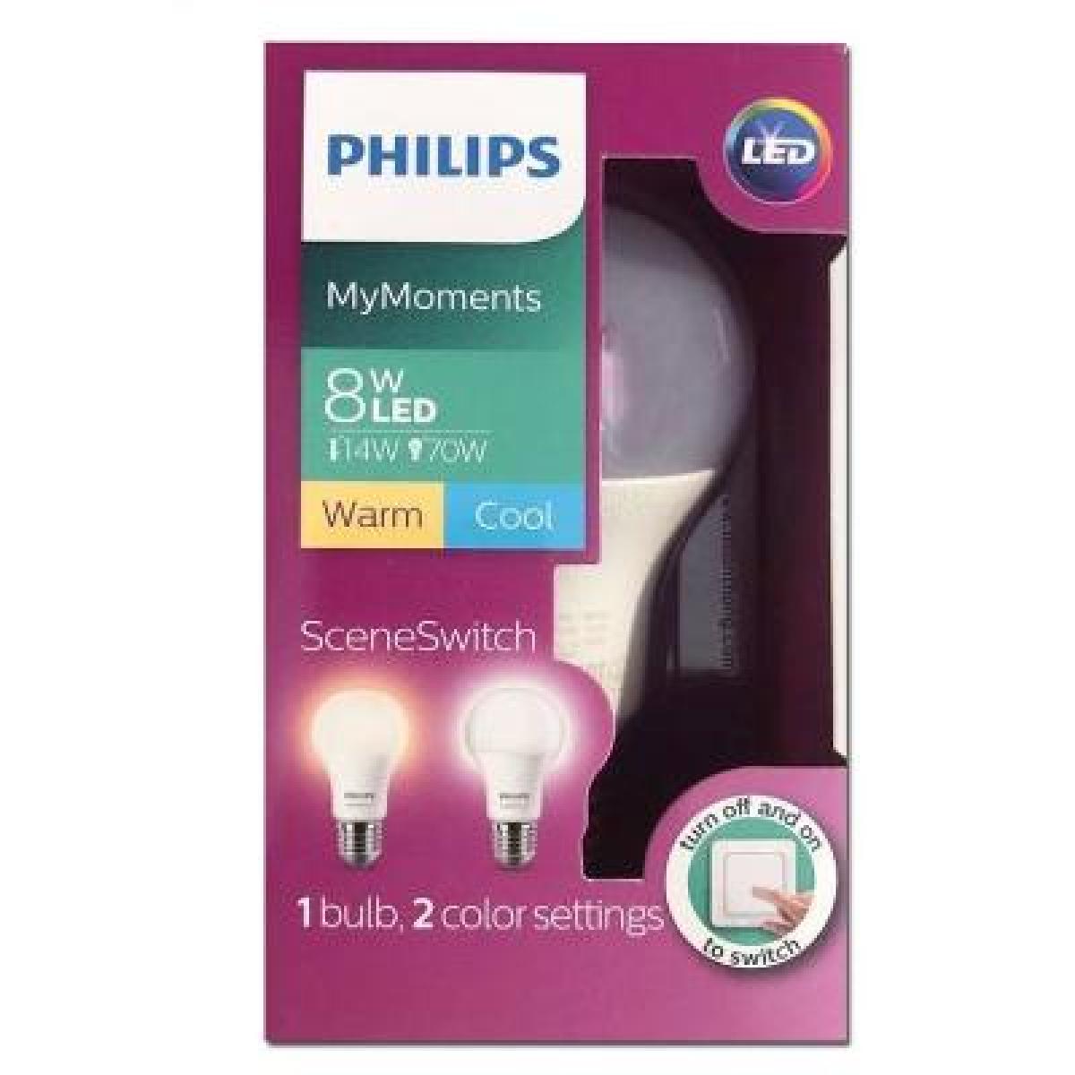 My Moments 2-Color LED Bulb 8-70W E27 Warm & Cool