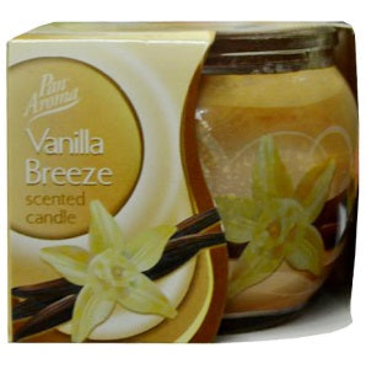 Vanilla Breeze Scented Glass Candle