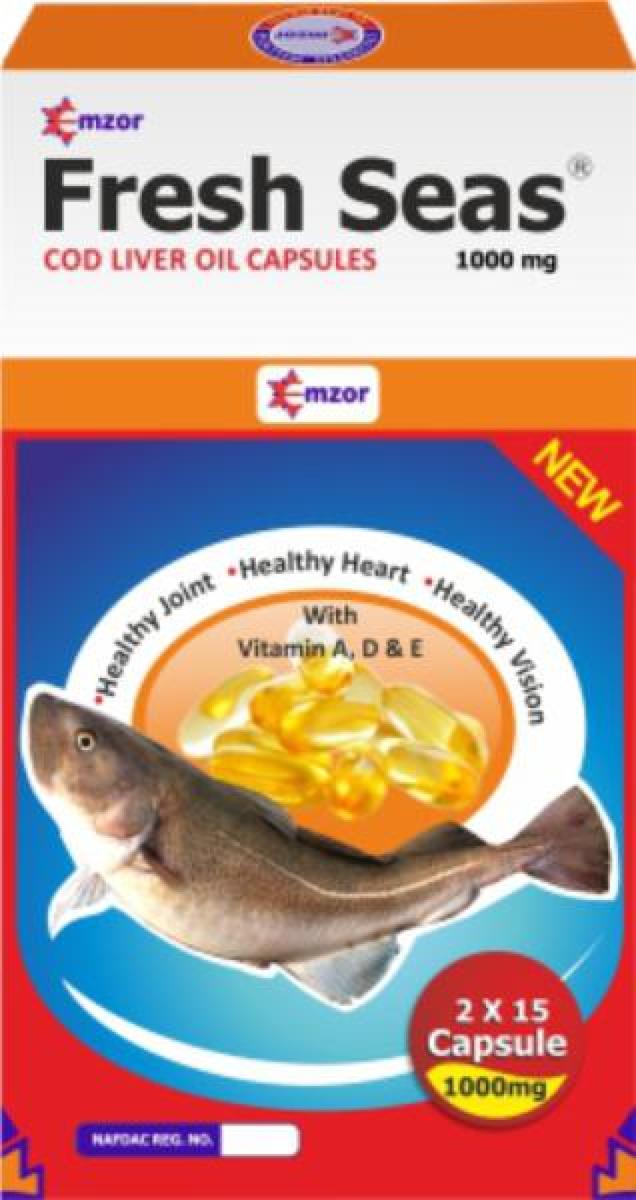 Fresh Seas Cod Liver Oil 1000 mg x15 Capsules