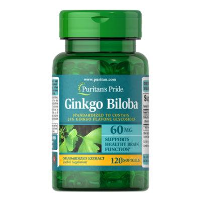 Ginkgo Biloba 60 mg 120 Soft Gels
