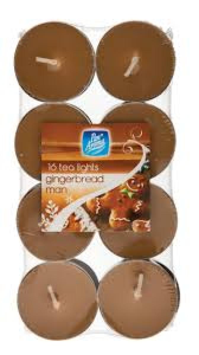 Tea Lights Gingerbread Man x16