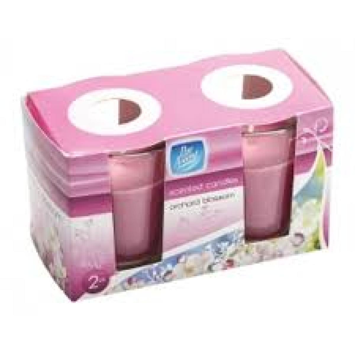 Glass Scented Candles Orchard Blossom x2