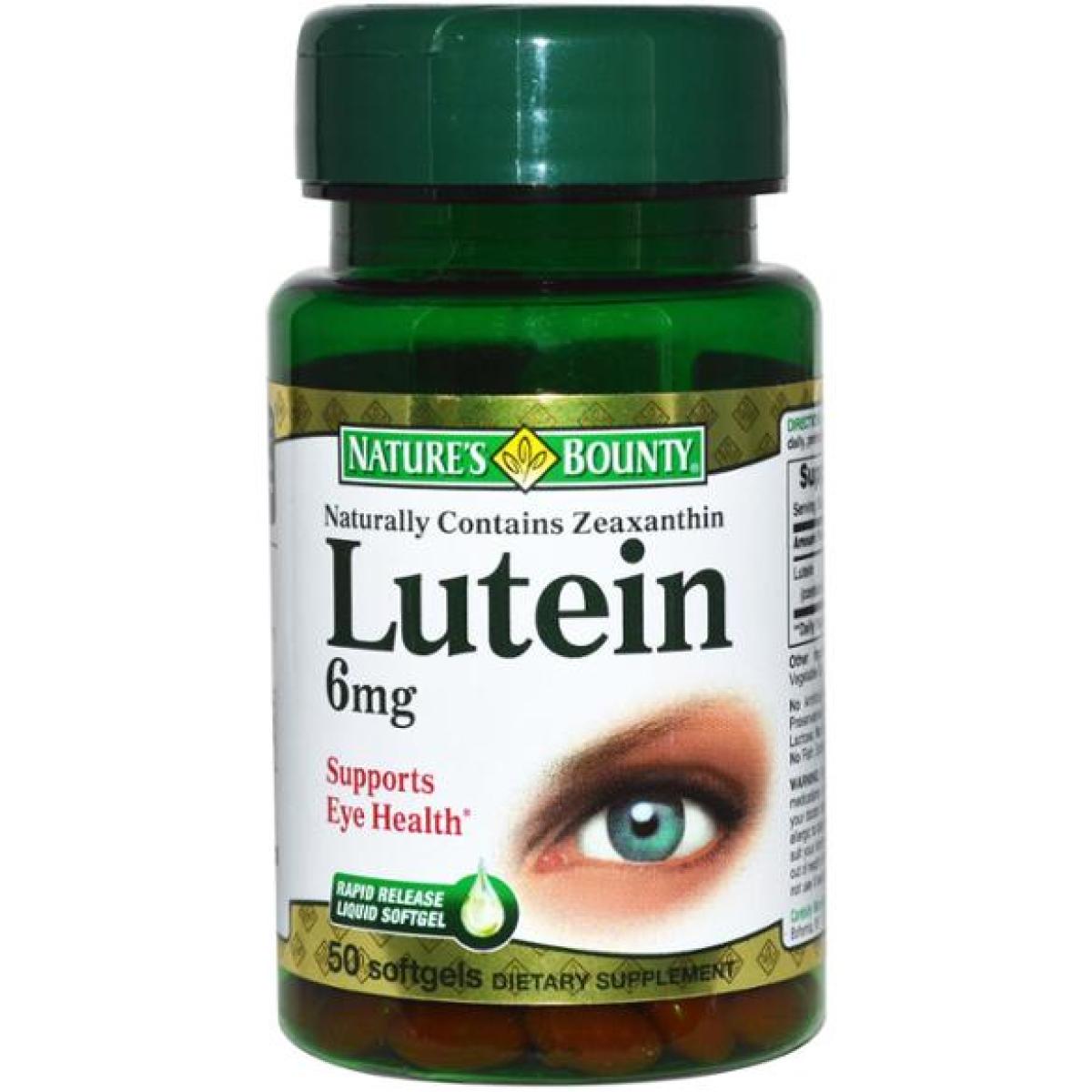 Lutein 6 mg 50 Soft Gels