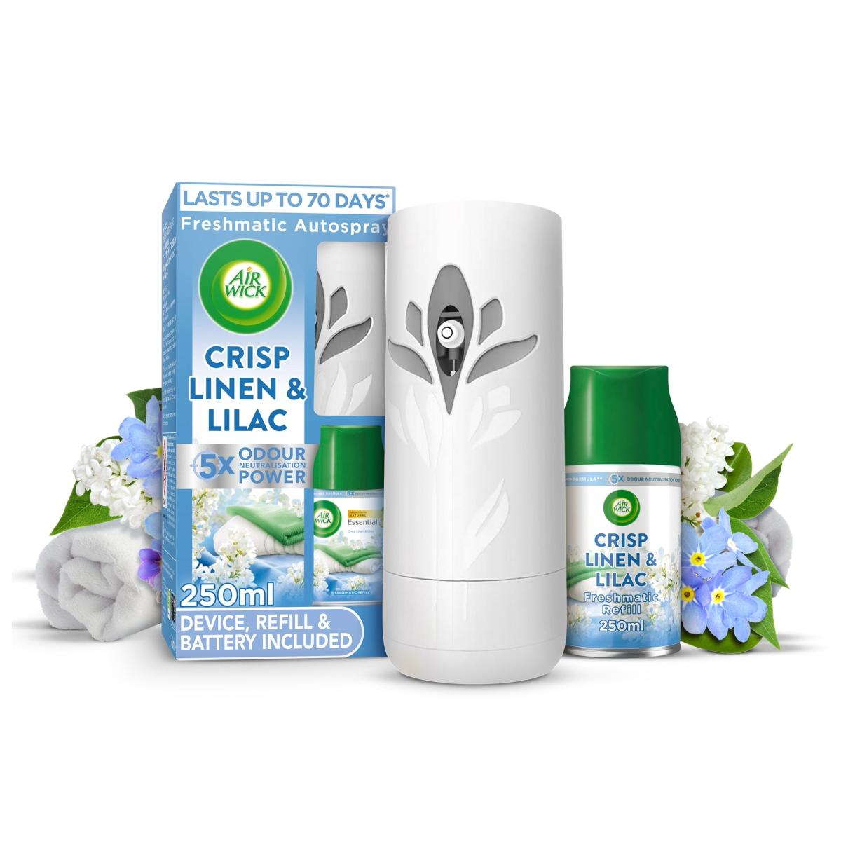 Freshmatic Air Freshener Kit Crisp Linen & Lilac