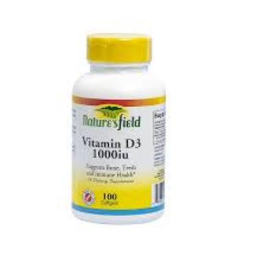 Vitamin D3 1000 IU 100 Soft Gels