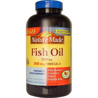 Fish Oil 1200 mg Omega-3 100 Soft Gels