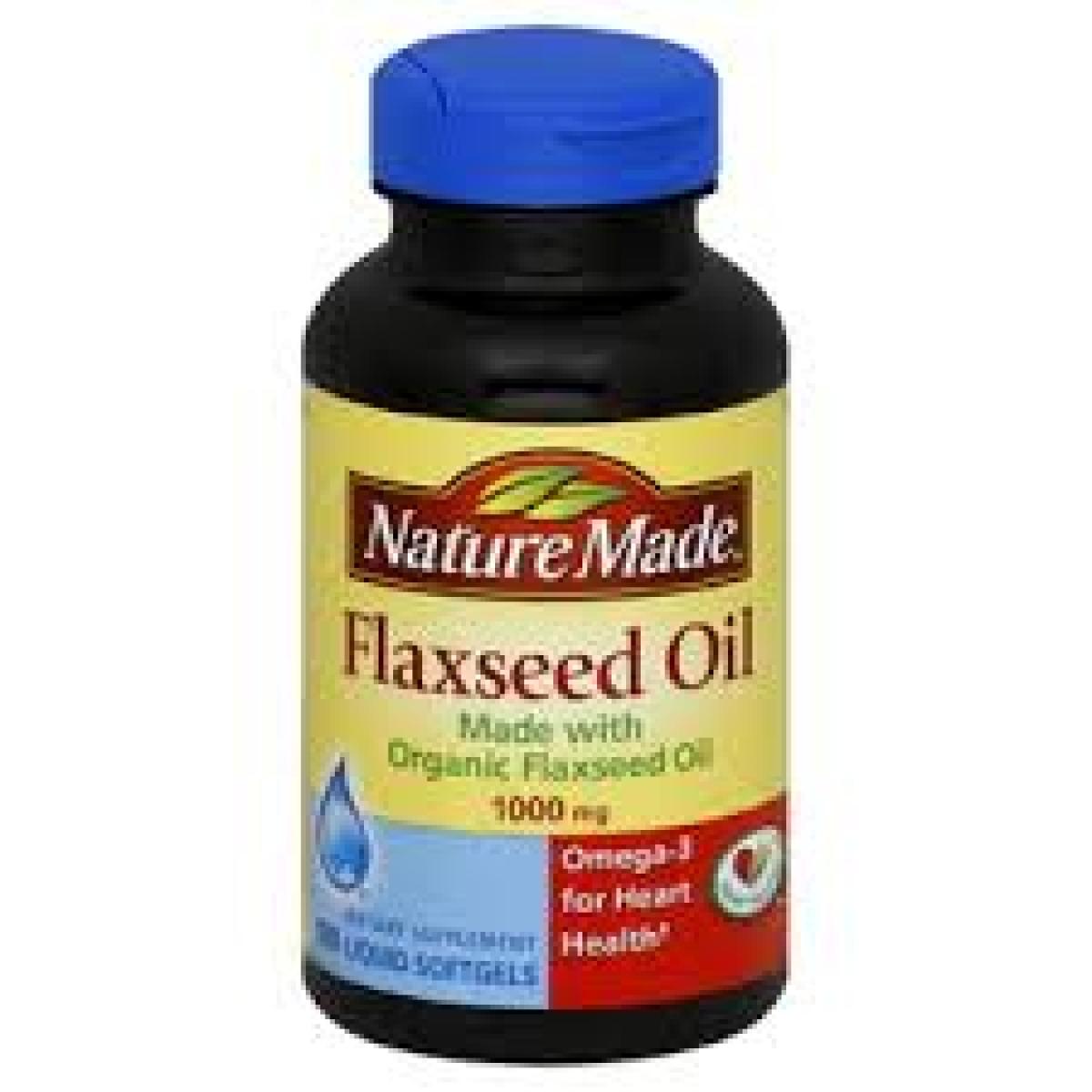 Flaxseed Oil 1000 mg 100 Liquid Soft Gels