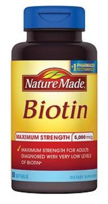 Biotin Maximum Strength 5000 mcg 50 Soft Gels