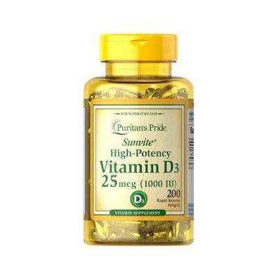 High Potency Vitamin D3 1000 IU 60 Soft Gels