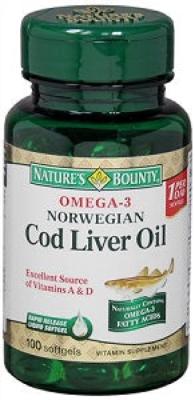 Omega-3 Norwegian Cod Liver Oil 100 Soft Gels