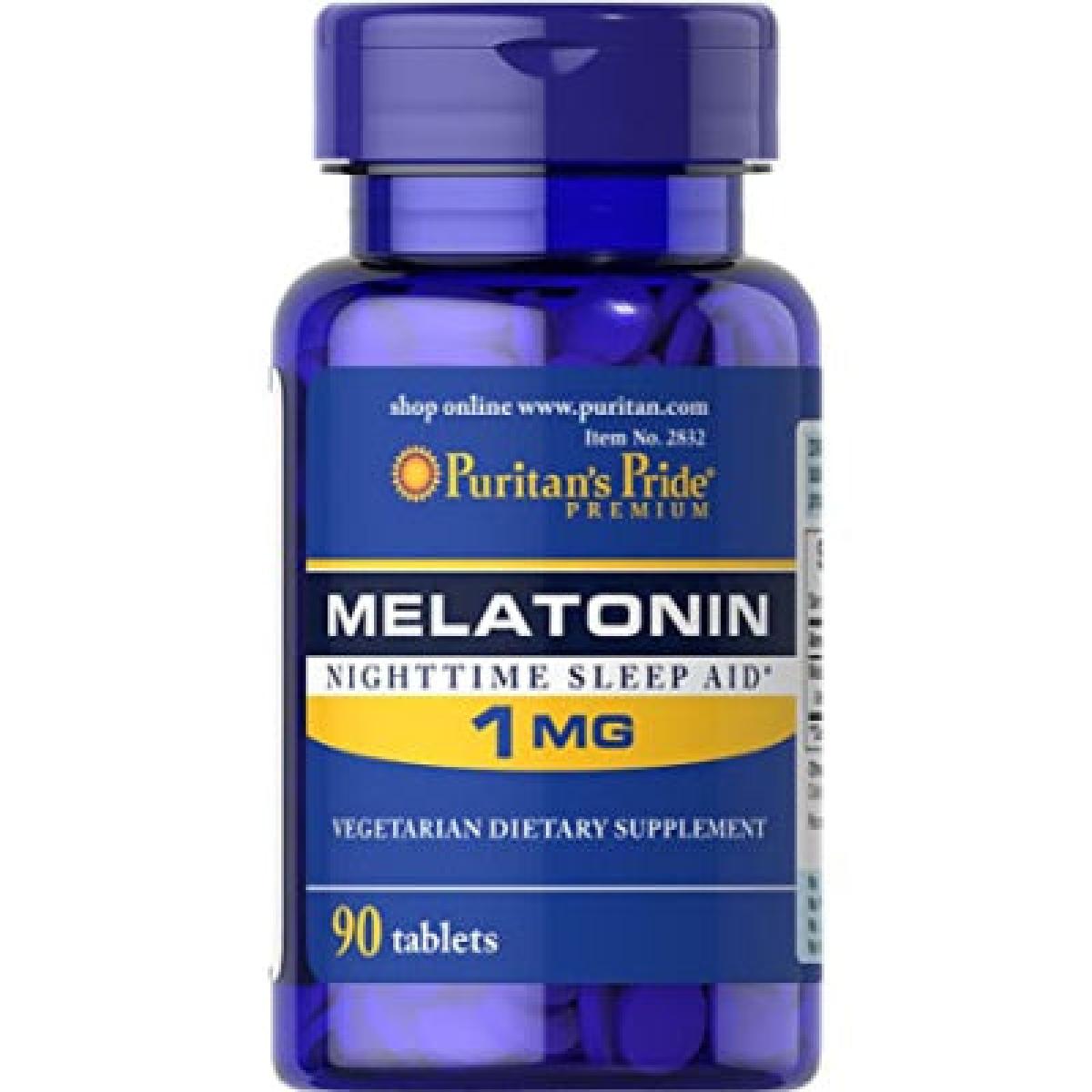 Puritan's Pride Melatonin Night Time Sleep Aid 1 mg
