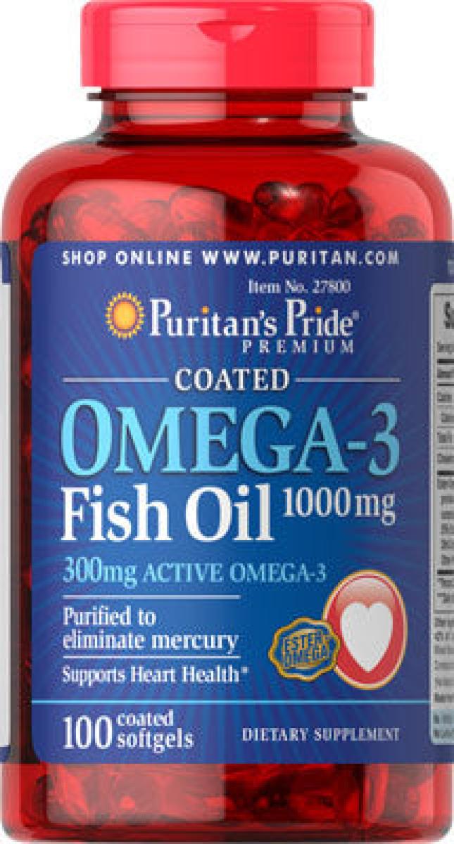 Omega 3 Fish Oil 1000 mg 100 Soft Gels