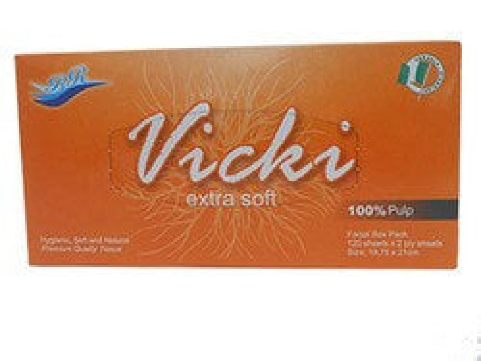 Vicki Facial Tissue Extra Soft 2 Ply