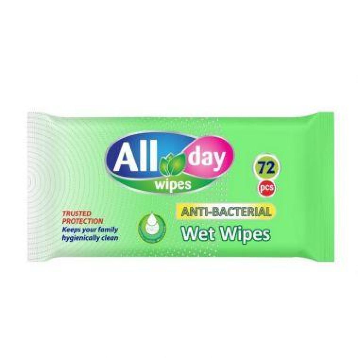 Anti-Bacterial Wet Wipes x72