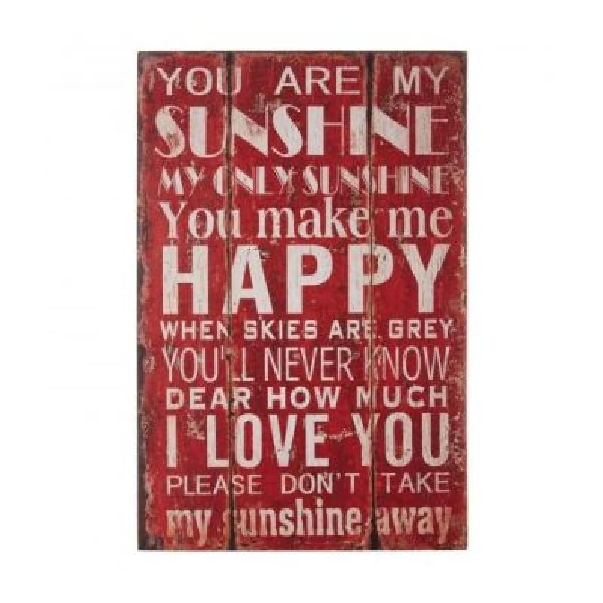 Wall Plaque - You Are My Sunshine