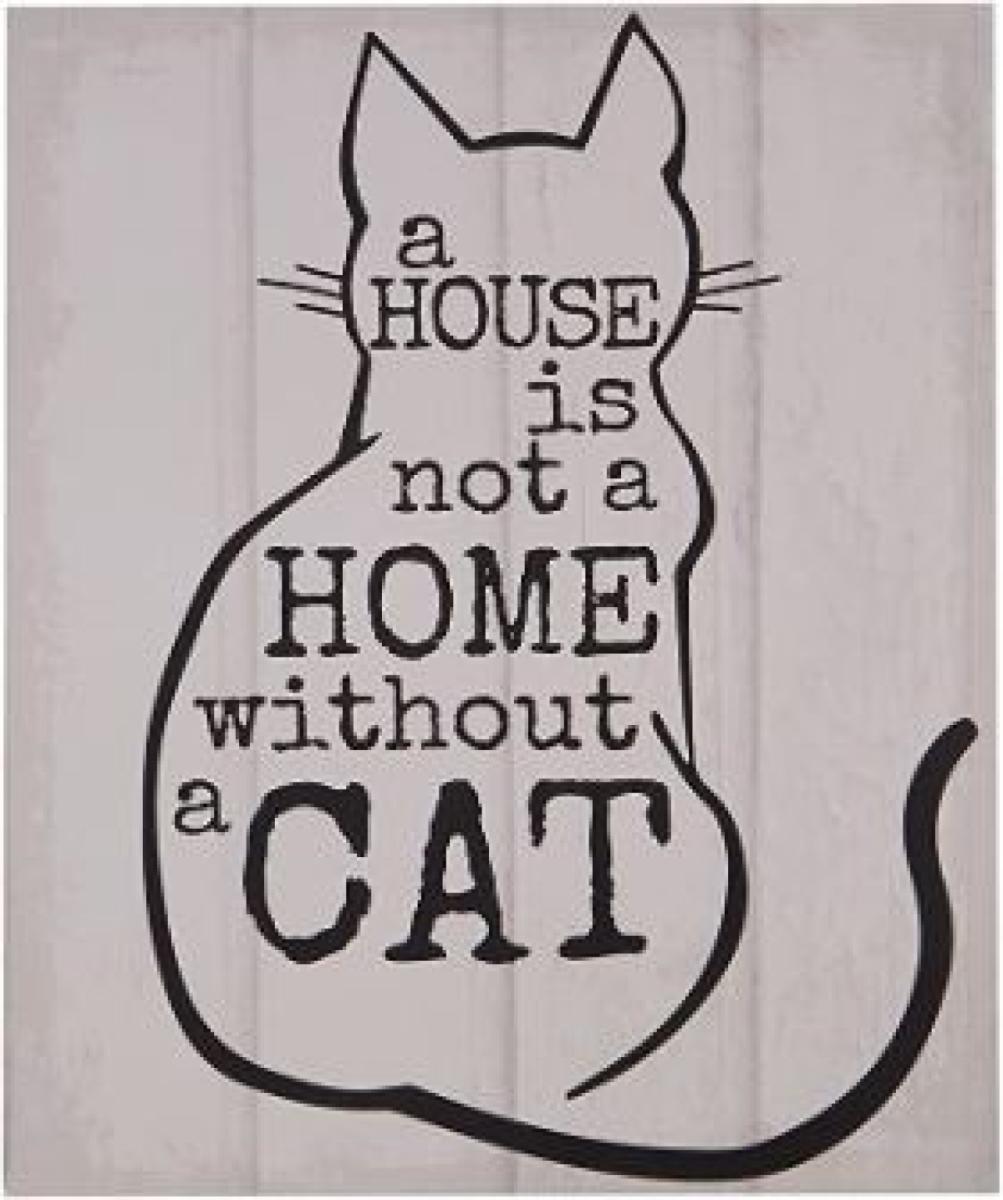 Wall Plaque - A House Is Not A Home Without A Cat In It