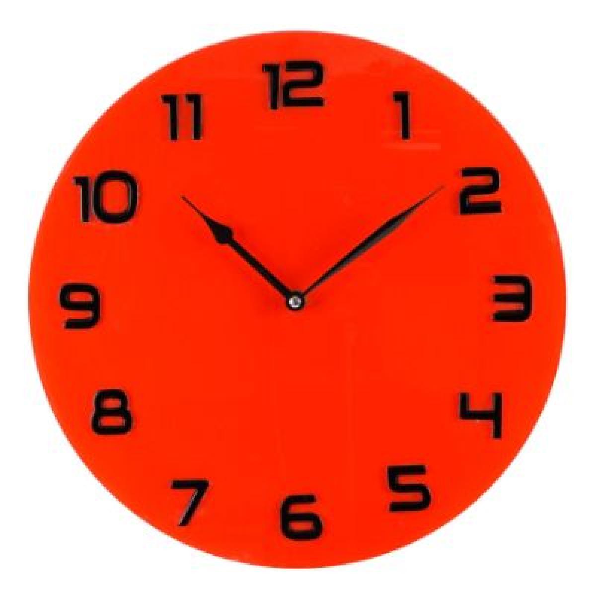 Hometime Wall Clock Arabic Dial - Glass - Red