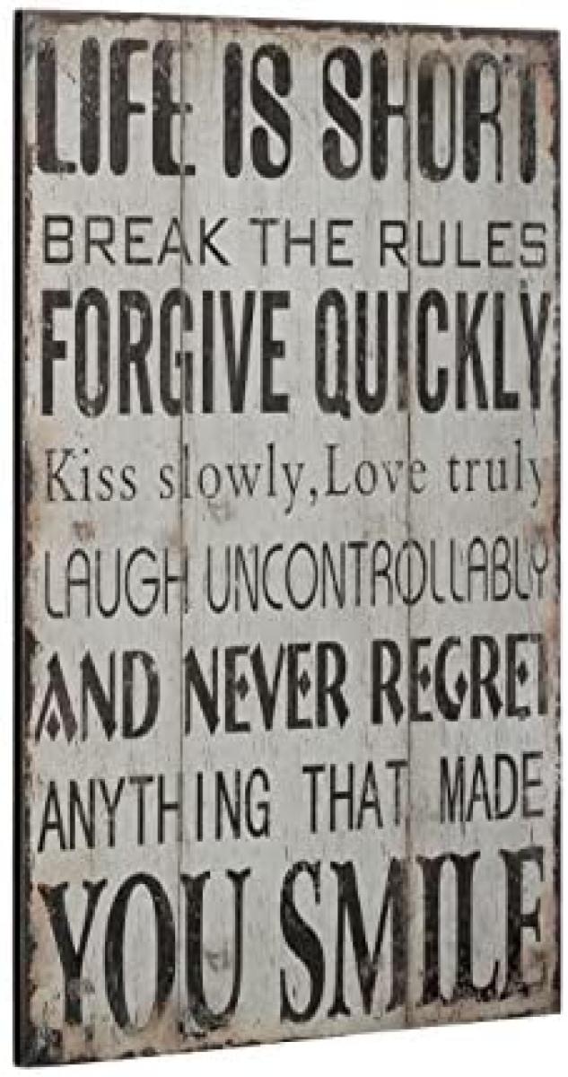 Wall Plaque - Life Is Short