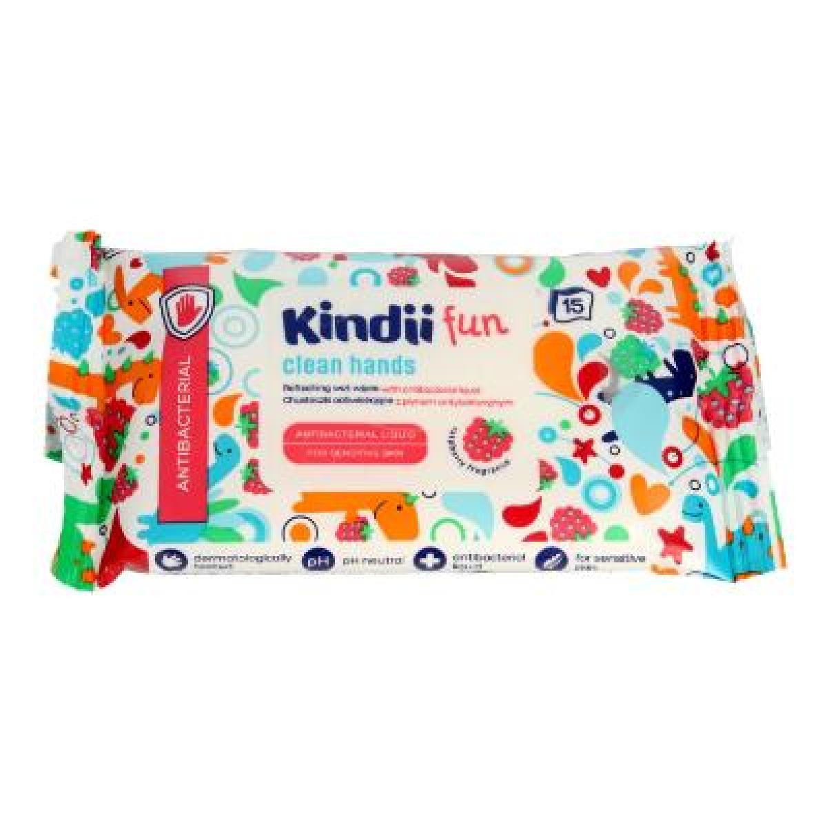 Fun Clean Hands Refreshing Anti-Bacterial Wet Wipes x15