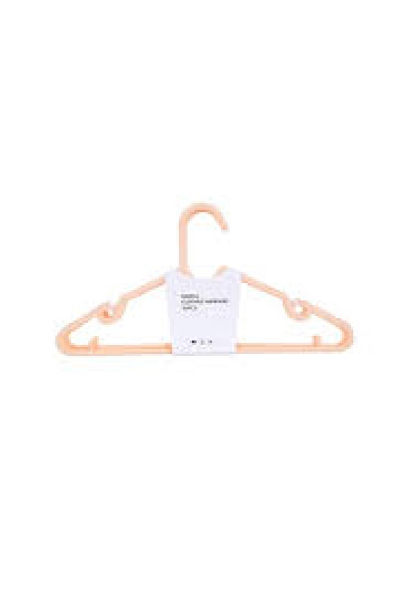 Simple Clothes Plastic Hanger - Orange x10