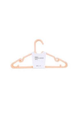 Simple Clothes Plastic Hanger - Orange x10