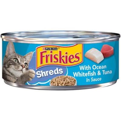 Friskies Shreds With Ocean Whitefish & Tuna In Sauce