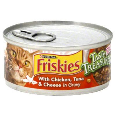 Tasty Treasures In Gravy With Tuna, Chicken & Cheese