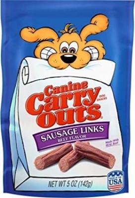 Dog Snacks Sausage Links Beef Flavour