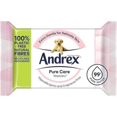 Washlets Moist Toilet Tissue Pure Care Hypo-Allergenic & Fragrance-Free x36