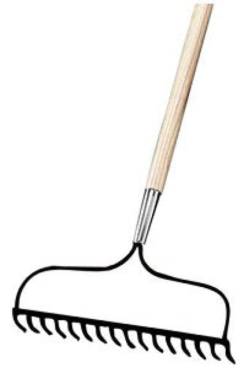 Wooden Rake With Twisted Teeth x6