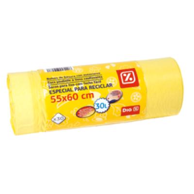 Bin Bag 30 L x30 - Yellow