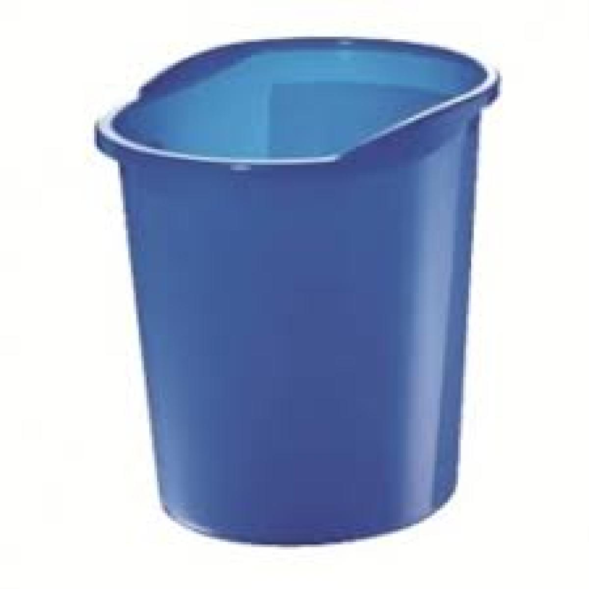 Waste Paper Basket 13 L - Royal Blue Translucent