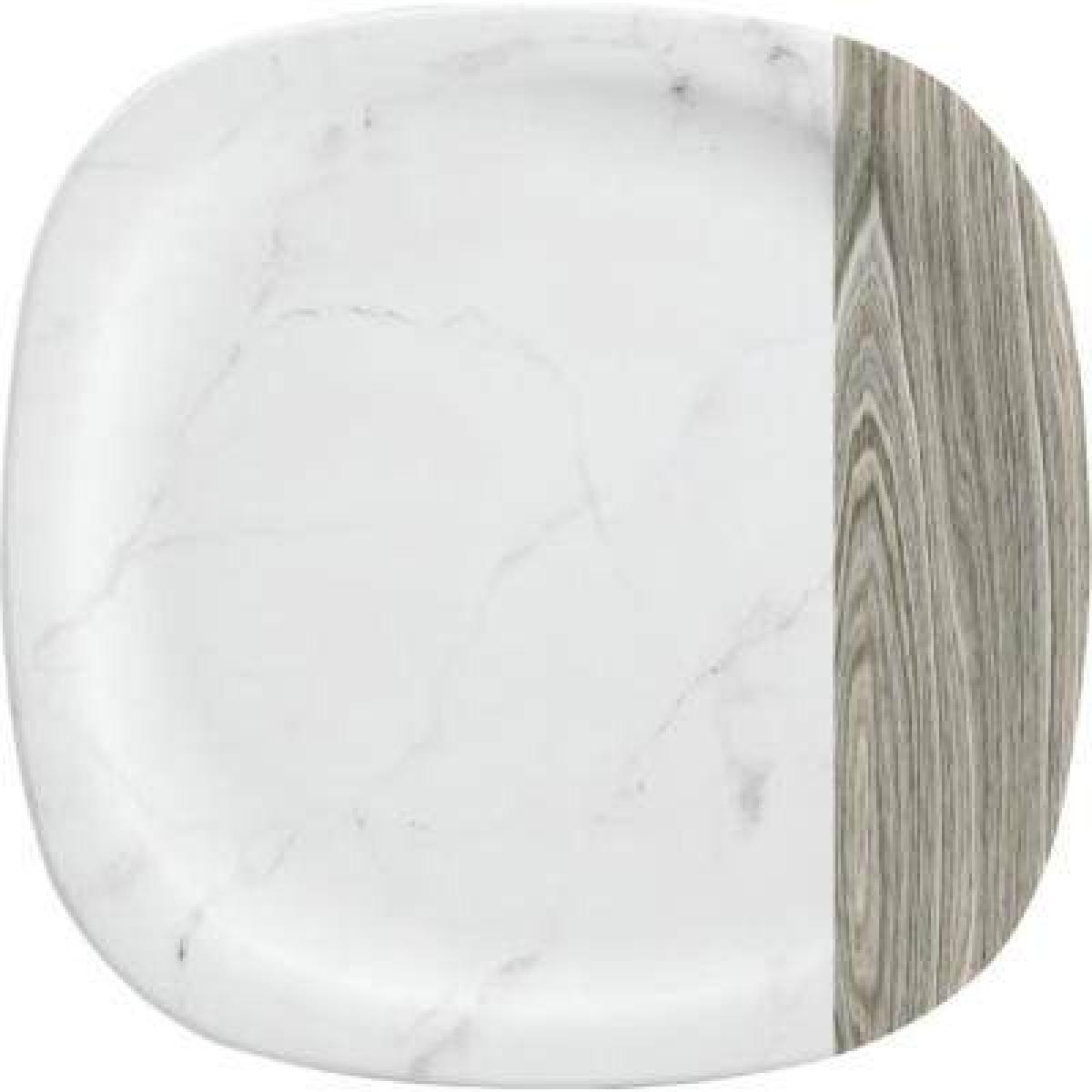Melamine Square Dinner Plate With Design 28 cm S-2714